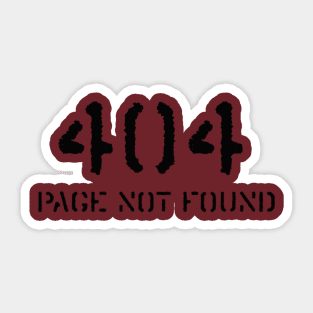 PAGE NOT FOUND Sticker